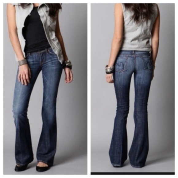 Citizens Of Humanity Denim - Citizens of Humanity Ingrid 002 Low Waist Flair 100% Cotton Jeans‎